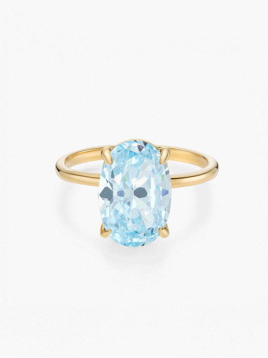 Aura-ring med födelsesten