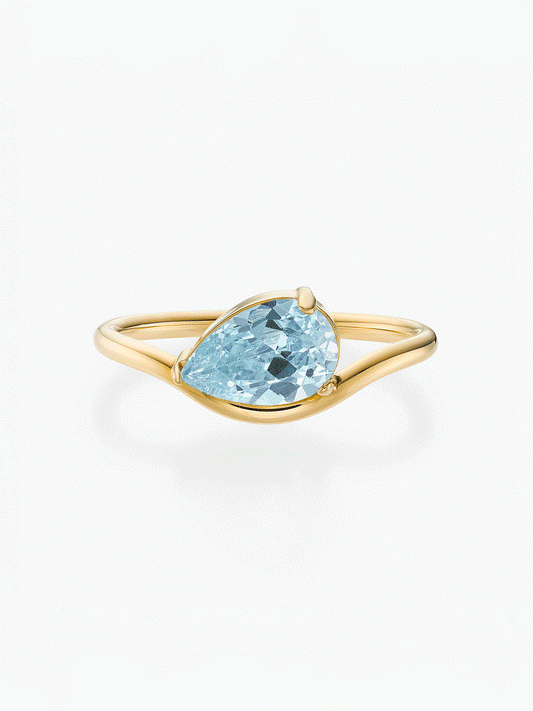 Pia-ring med födelsesten